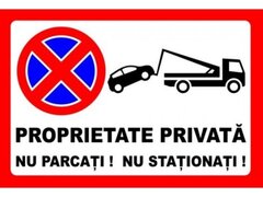 Placuta pentru proprietate privata nu parcati nu stationati